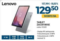 Offerta per Lenovo - Tablet ZAC30180SE a 129,5€ in Sinergy