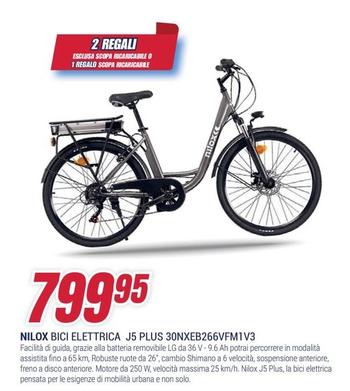 Offerta per Nilox - Bici Elettrica J5 Plus 30NXEB266VFM1V3  a 799,95€ in Trony