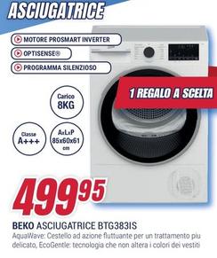 Offerta per Beko - Asciugatrice BTG3831S  a 499,95€ in Trony