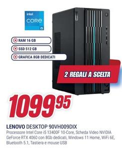 Offerta per Lenovo - Desktop 90VH009DIX  a 1099,95€ in Trony