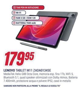 Offerta per Lenovo - Tablet M11 ZADA0134SE a 179,95€ in Trony