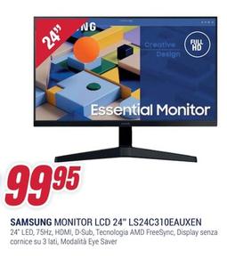 Offerta per Samsung - Monitor LCD 24" LS24C310EAUXEN a 99,95€ in Trony