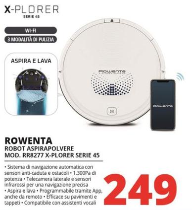 Offerta per Rowenta - Robot Aspirapolvere Mod. RR8277 X-Plorer Serie 45 a 249€ in Comet