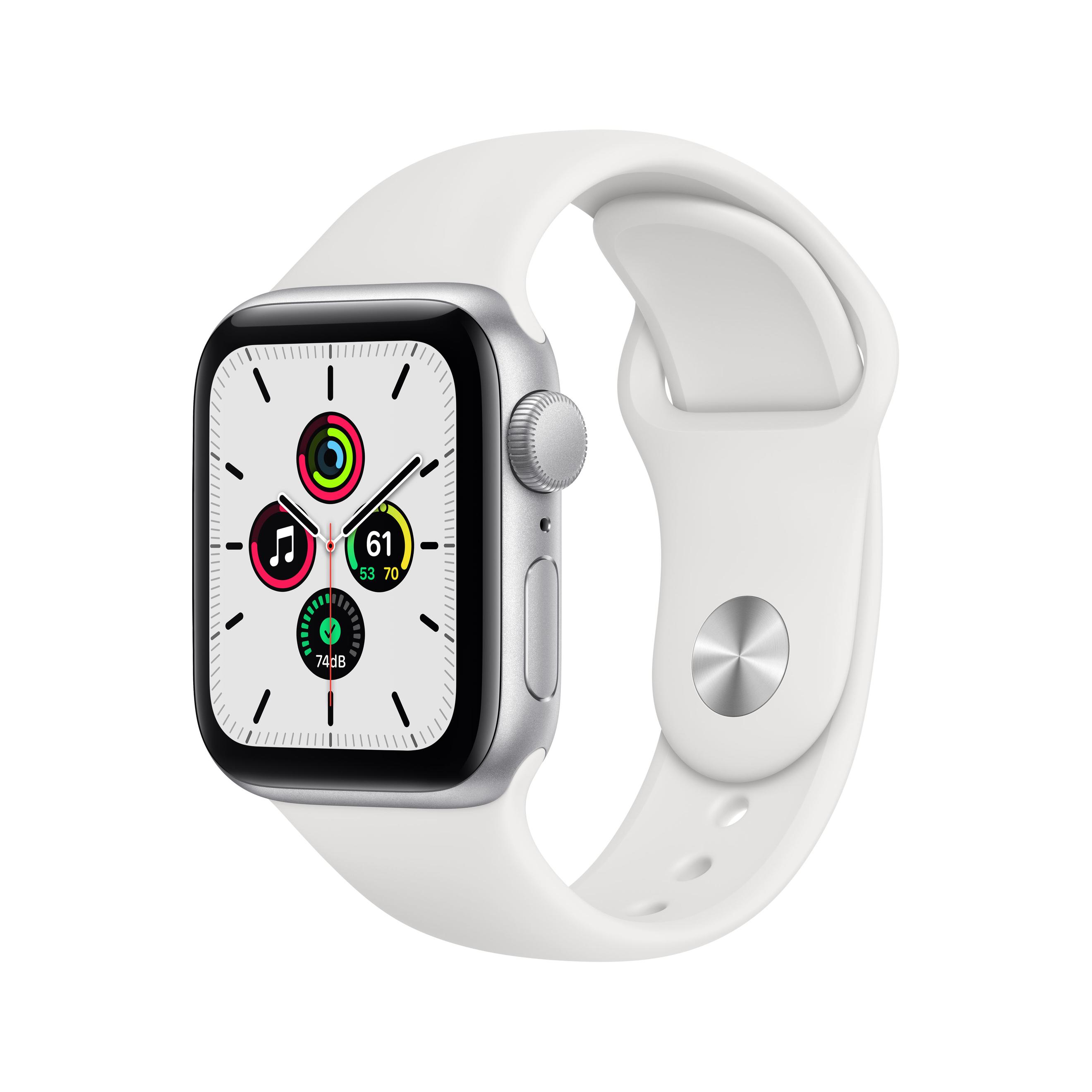 Offerta per Apple - Watch SE GPS, 40mm in alluminio argento con cinturino Sport Bianco a 279€ in Euronics