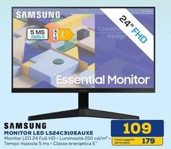 Offerta per Samsung - Monitor Led LS24C310EAUXE   a 109€ in Euronics
