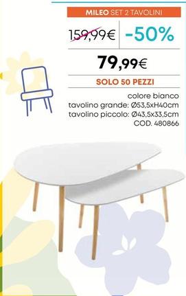 Offerta per Mileo Set 2 Tavolini  a 79,99€ in Conforama