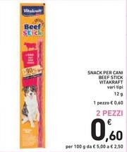 Offerta per Vitakraft - Snack Per Cani Beef Stick a 0,6€ in Spazio Conad