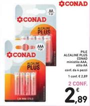 Offerta per Conad - Pile Alcaline Plus a 2,89€ in Spazio Conad