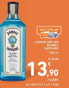 Offerta per Sapphire - London Dry Gin Bombay a 13,9€ in Spazio Conad