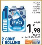 Offerta per Eva - Acqua Minerale Naturale a 1,98€ in Spazio Conad