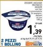 Offerta per Muller - Dessert, Mousse Proteico a 1,39€ in Spazio Conad