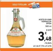 Offerta per Spiga - Aceto Di Vino Vernaccia a 3,48€ in Spazio Conad