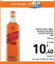 Offerta per Johnnie Walker - Whisky Red Label/J&B - Scotch Whisky  a 10,4€ in Spazio Conad