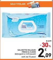 Offerta per Fresh & Clean - Salviette Milleusi Detergenti E Rinfrescanti a 2,09€ in Spazio Conad