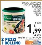 Offerta per Knorr - Brodo Granulare 100% Ingredienti Naturali a 1,99€ in Spazio Conad