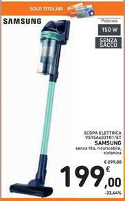 Offerta per Samsung - Scopa Elettrica VS15A6031R1/ET a 199€ in Spazio Conad