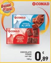 Offerta per  Conad - Cioccolato  a 0,89€ in Spazio Conad