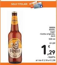 Offerta per  Kozel - Birra a 1,29€ in Spazio Conad