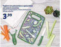Offerta per Tagliere Con Pelaverdure E Spelucchino Con Lame In Ceramica a 3,99€ in IN'S