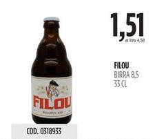 Offerta per Filou - Birra a 1,51€ in Carico Cash & Carry