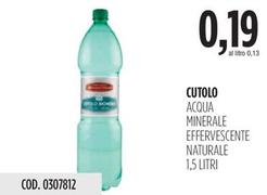 Offerta per Cutolo Rionero - Acqua Minerale Effervescente Naturale a 0,19€ in Carico Cash & Carry