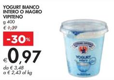 Offerta per Vipiteno - Yogurt Bianco Intero O Magro a 0,97€ in Bennet