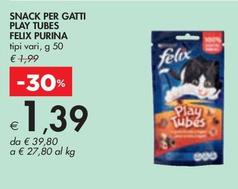 Offerta per Purina - Snack Per Gatti Play Tubes Felix a 1,39€ in Bennet