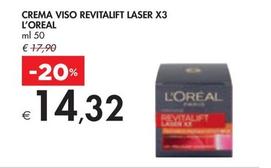 Offerta per L'Oreal - Crema Viso Revitalift Laser X3 a 14,32€ in Bennet