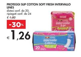 Offerta per Lines - Proteggi Slip Cotton Soft Fresh Intervallo a 1,26€ in Bennet