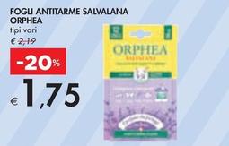Offerta per Orphea - Fogli Antitarme Salvalana  a 1,75€ in Bennet