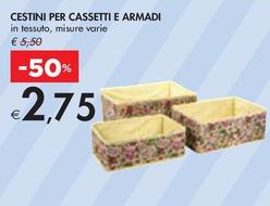 Offerta per Cestini Per Cassetti E Armadi a 2,75€ in Bennet