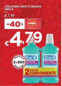 Offerta per Oral B - Collutorio Denti E Gengive a 4,79€ in Bennet