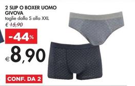 Offerta per Givova - 2 Slip O Boxer Uomo  a 8,9€ in Bennet