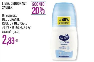 Offerta per Sauber - Deodorante Roll On Deo Care a 2,83€ in Coop