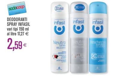 Offerta per Infasil - Deodorante Spray a 2,59€ in Coop