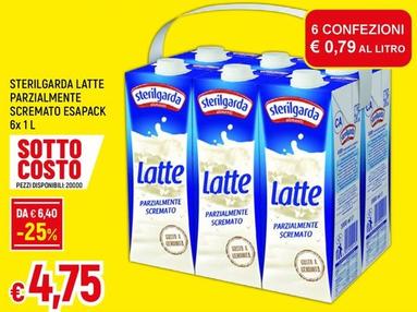 Offerta per Sterilgarda - Latte Parzialmente Scremato Esapack a 4,75€ in Famila