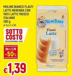 Offerta per Mulino Bianco - Flauti Latte Merenda Con 100% Latte Fresco Italiano a 1,39€ in Famila
