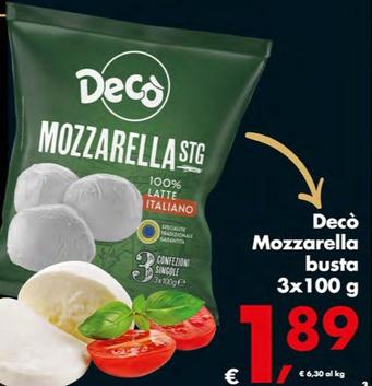 Offerta per Deco - Mozzarella a 1,89€ in Decò