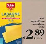Offerta per Schar - Lasagne All'uovo Senza Glutine a 2,89€ in Decò