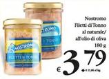 Offerta per Nostromo - Filetti Di Tonno Al Naturale/all'olio Di Oliva a 3,79€ in Decò