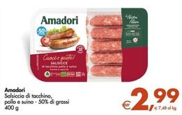 Offerta per Amadori - Salsiccia Di Tacchino, Pollo E Suino a 2,99€ in Decò