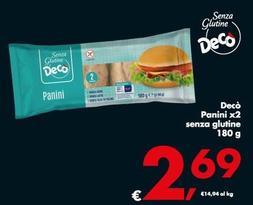 Offerta per Decò - Panini X2 Senza Glutine a 2,69€ in Decò