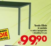 Offerta per Tavolo Olivio In Acciaio E Vetro Temperato a 99,9€ in Decò