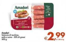 Offerta per Amadori - Salsiccia Di Tacchino, Pollo E Suino -50% Di Grassi a 2,99€ in Decò