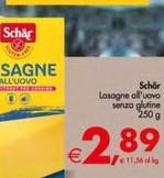 Offerta per Schar - Lasagne All'Uovo Senza Glutine a 2,89€ in Decò