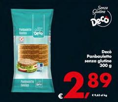 Offerta per Decò - Panbauletto Senza Glutine a 2,89€ in Decò