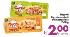 Offerta per Negroni - Pancetta A Cubetti Affumicata a 2€ in Decò