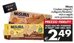 Offerta per Misura - Crackers Integrali a 2,49€ in Decò