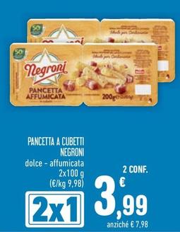 Offerta per Negroni - Pancetta A Cubetti a 3,99€ in Conad Superstore