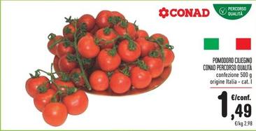 Offerta per Conad - Pomodoro Ciliegino Percorso Qualità a 1,49€ in Conad Superstore